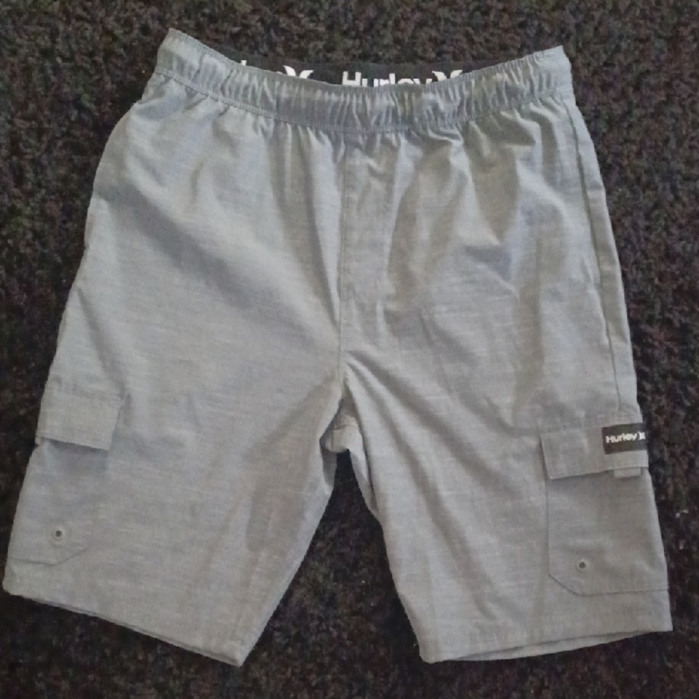 Hurley Boy's Light Gray Cargo Shorts